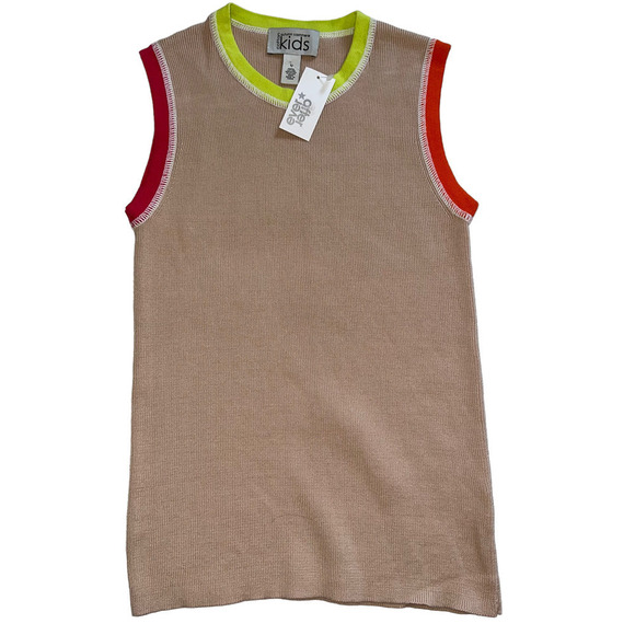 NWT Autumn Cashmere Girls Colorblock Sweater Tank Size 12 - Picture 1 of 4